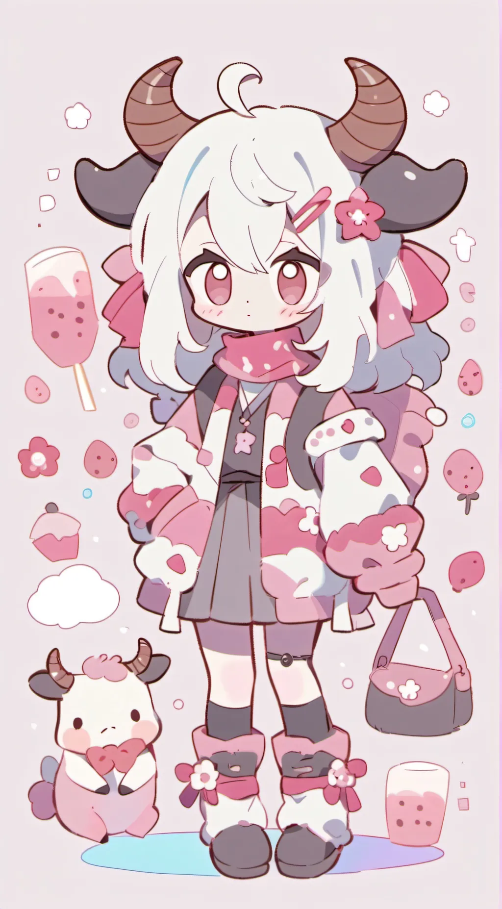 ai character: •⭐️StarBerry🍓 background