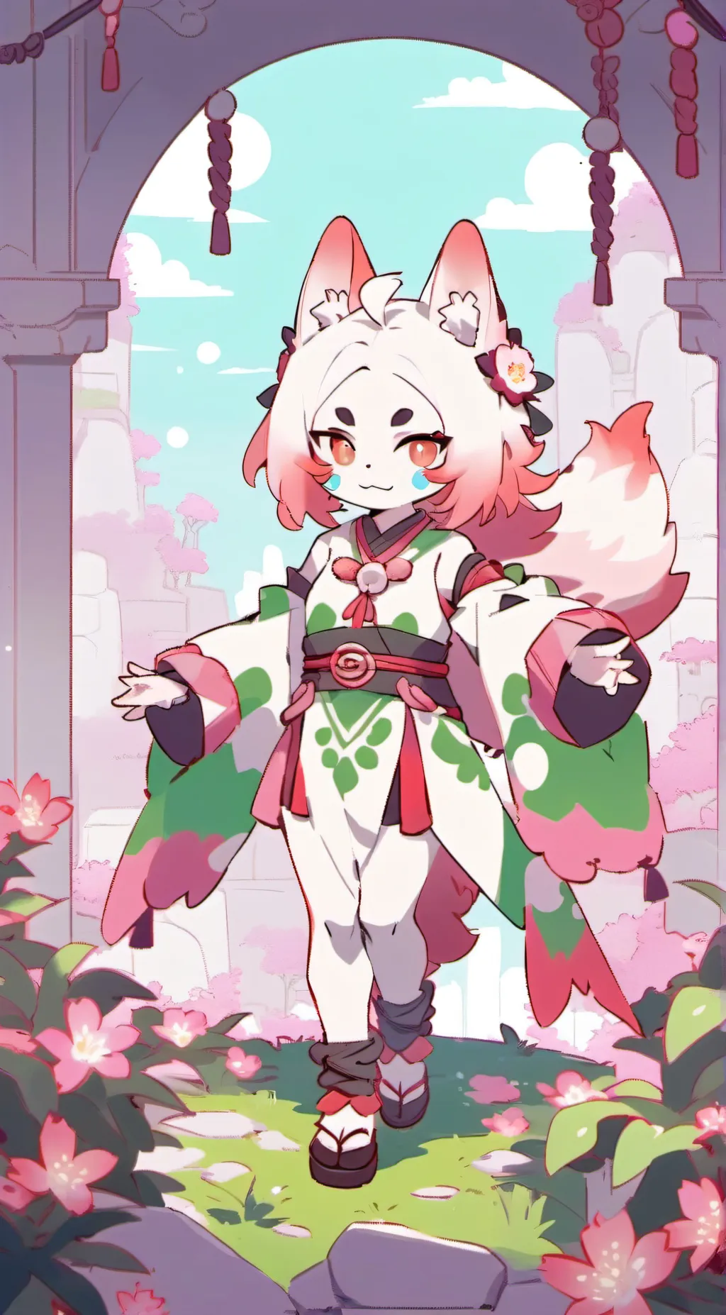 ai character: sprinkleket  background