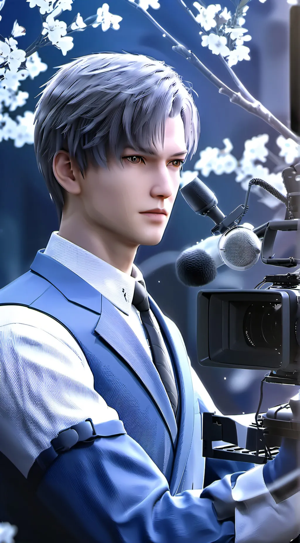 ai character: TV man background