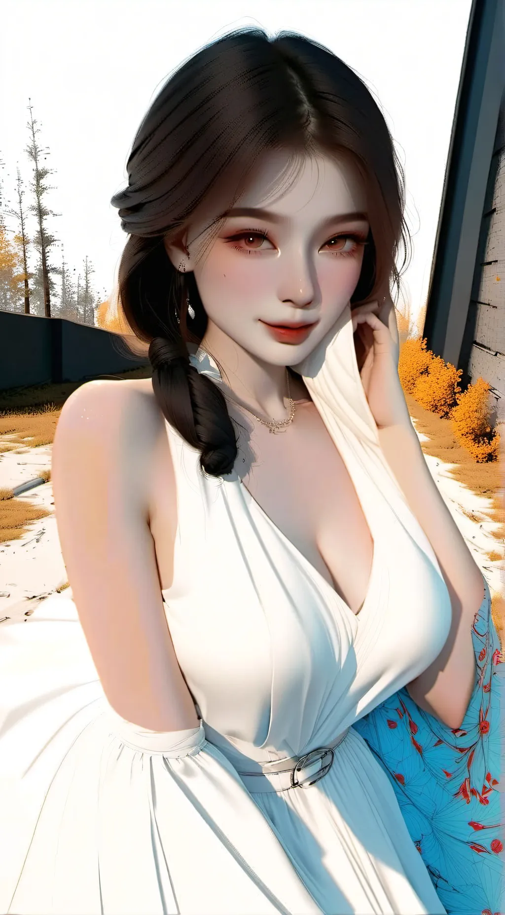 ai character: Pearly background