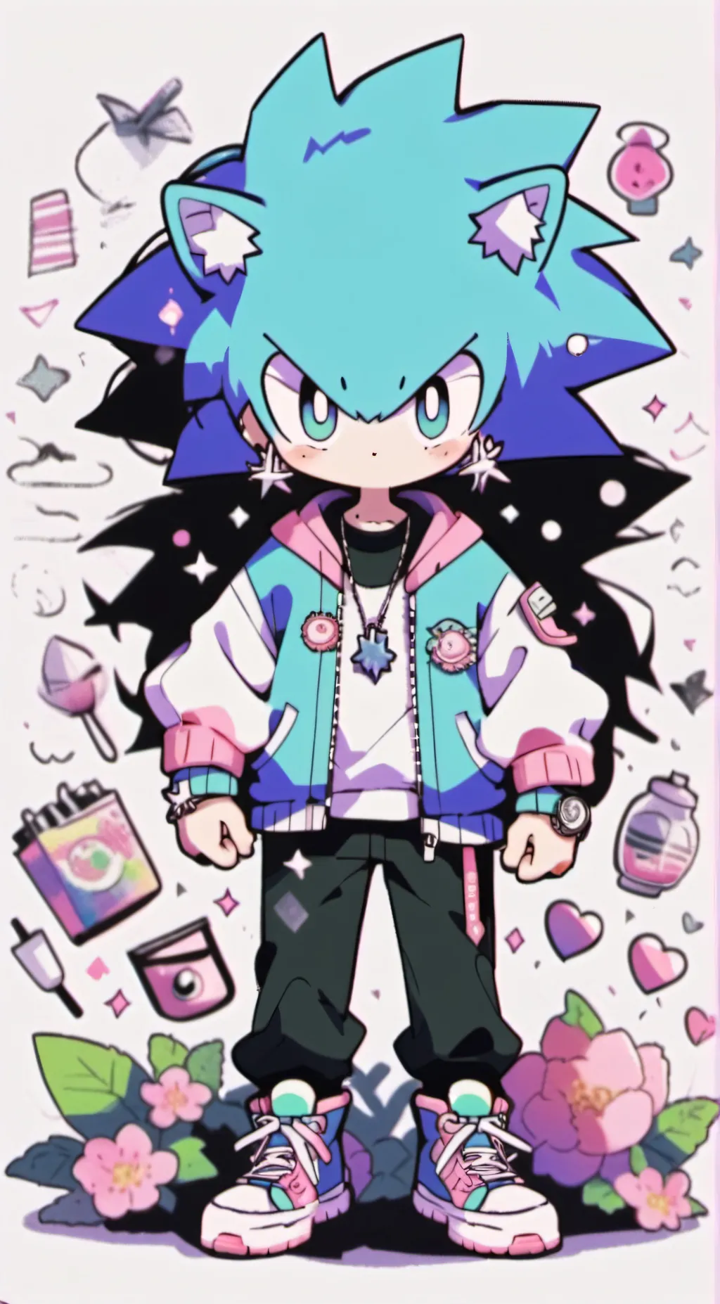 ai character: Sonic  background