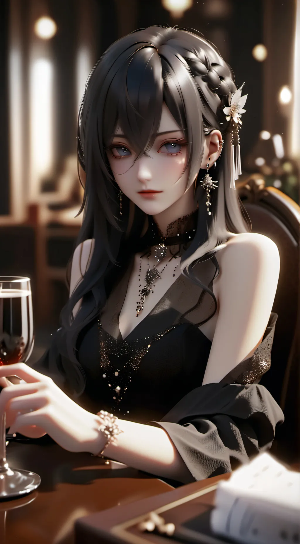 ai character: Aurora background