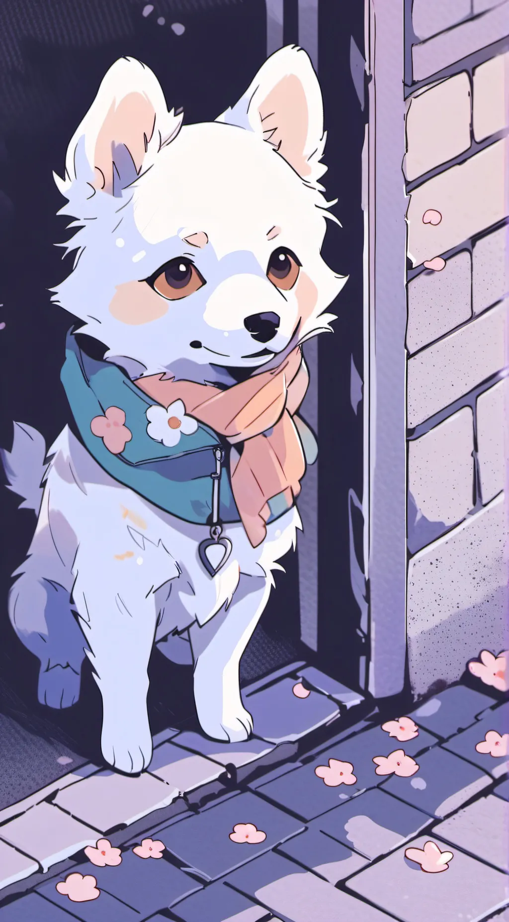 ai character: snowflake  background