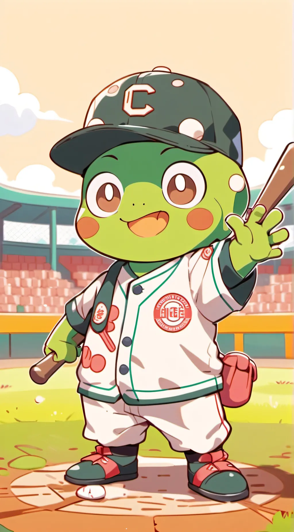 ai character: 🐸🍃💚~Kerropi~💚🍃🐸 background