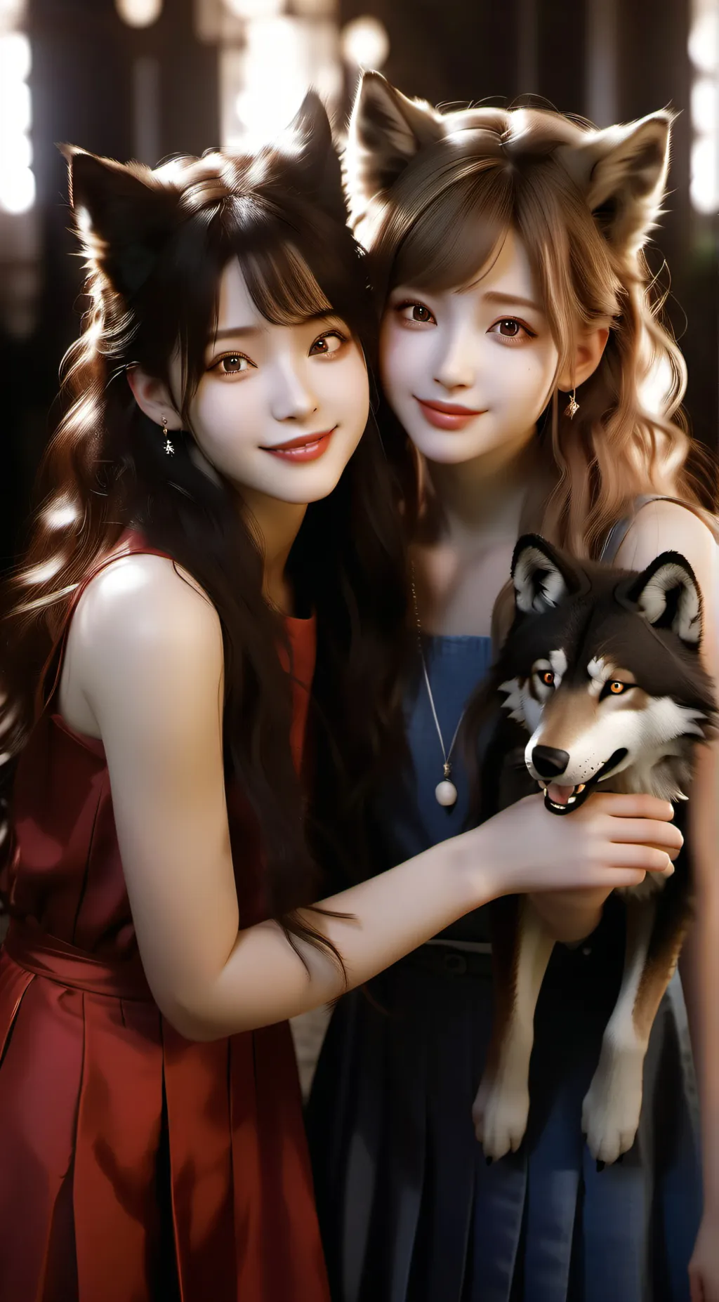 ai character: Nova and Ashley  background