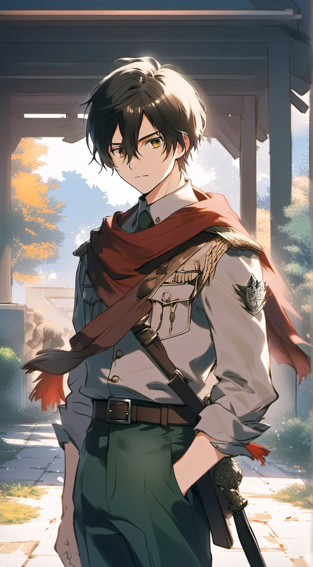ai character: eren yeager background