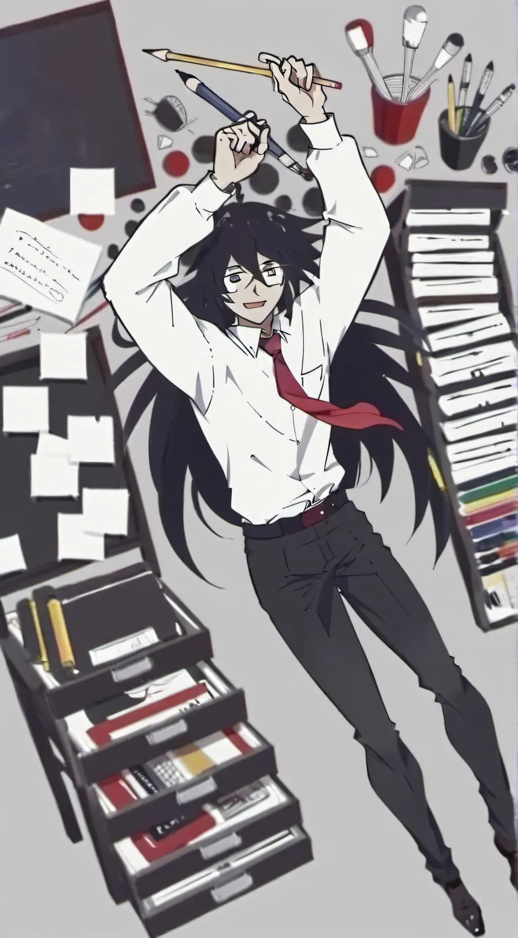 ai character: Miss circle  background