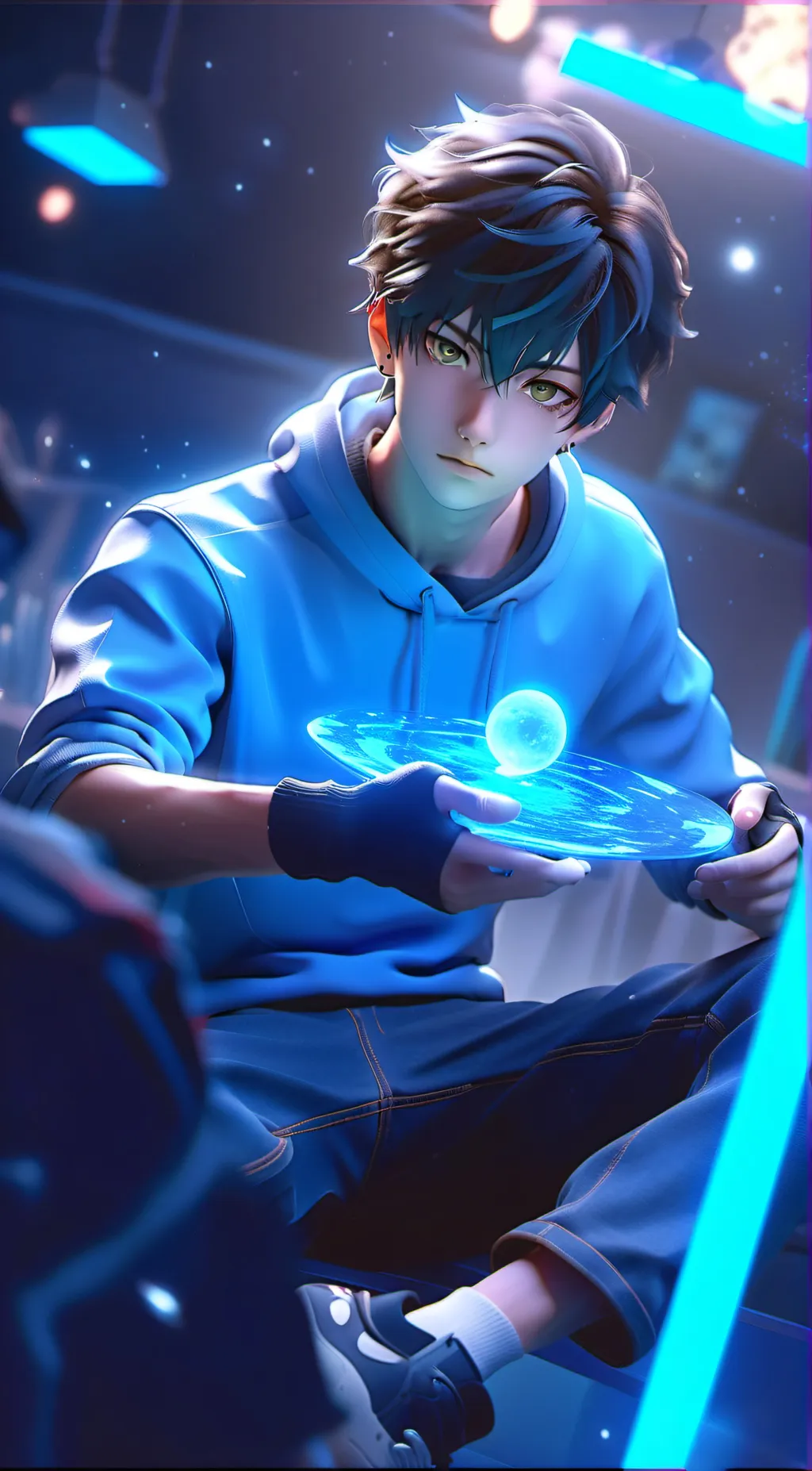 ai character: Guiding light(gay) background