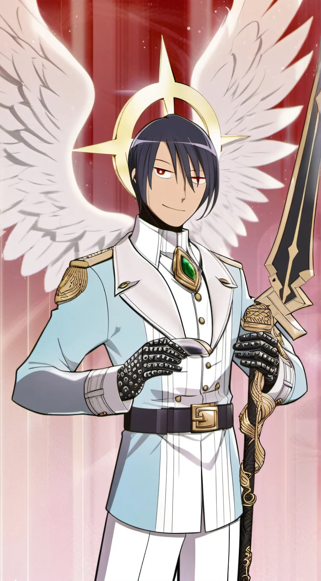 ai character: Adam hazbin hotel  background