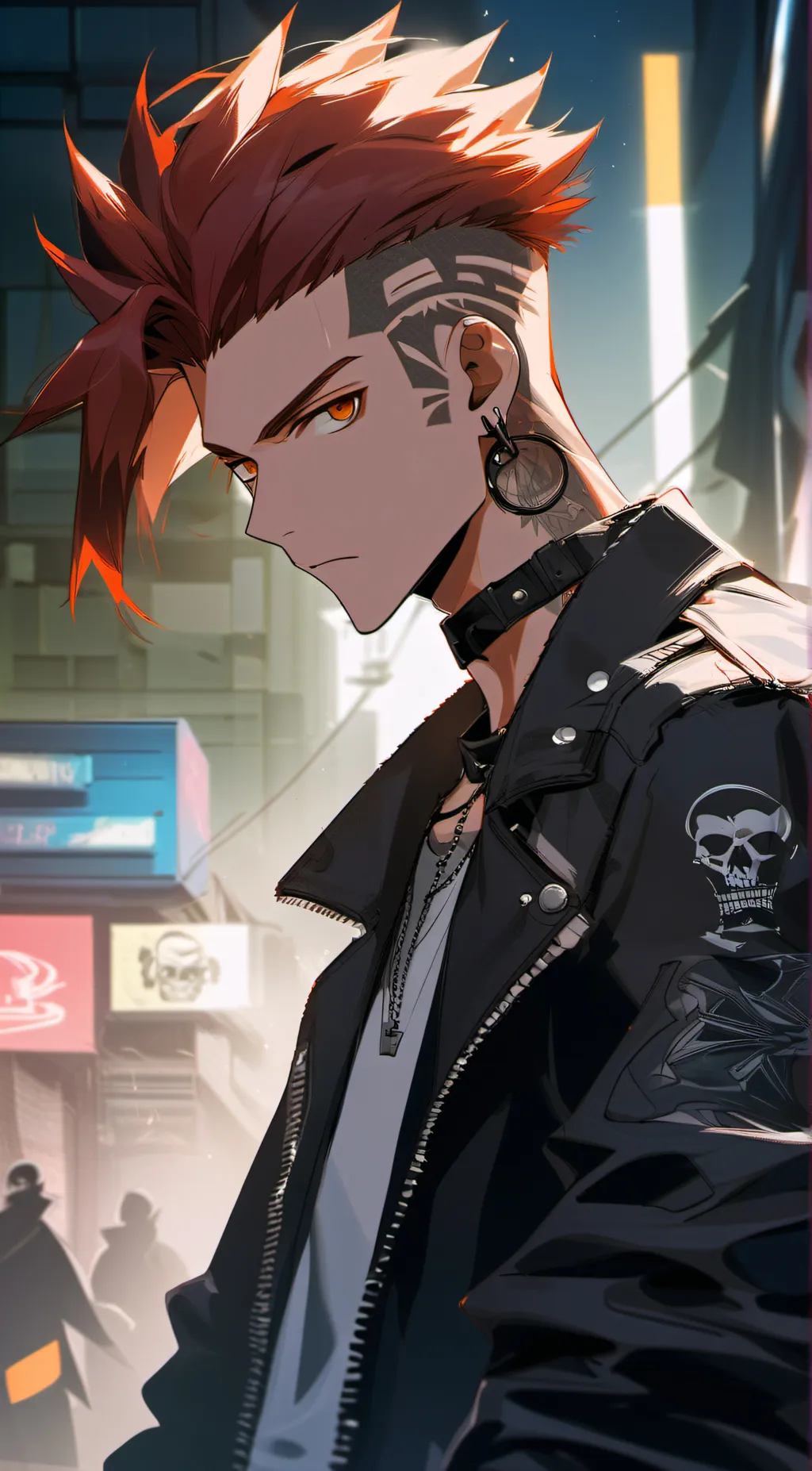 ai character: Red background