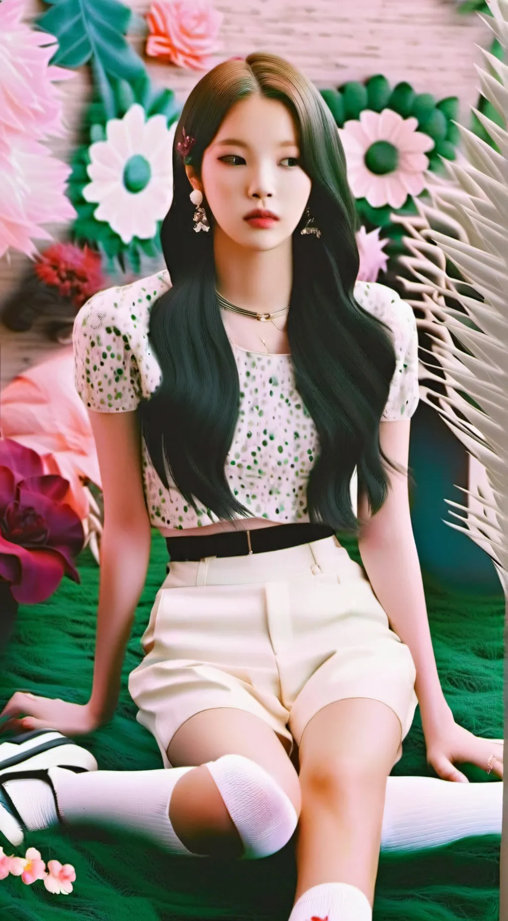 ai character: •Jenny BLACKPINK• background