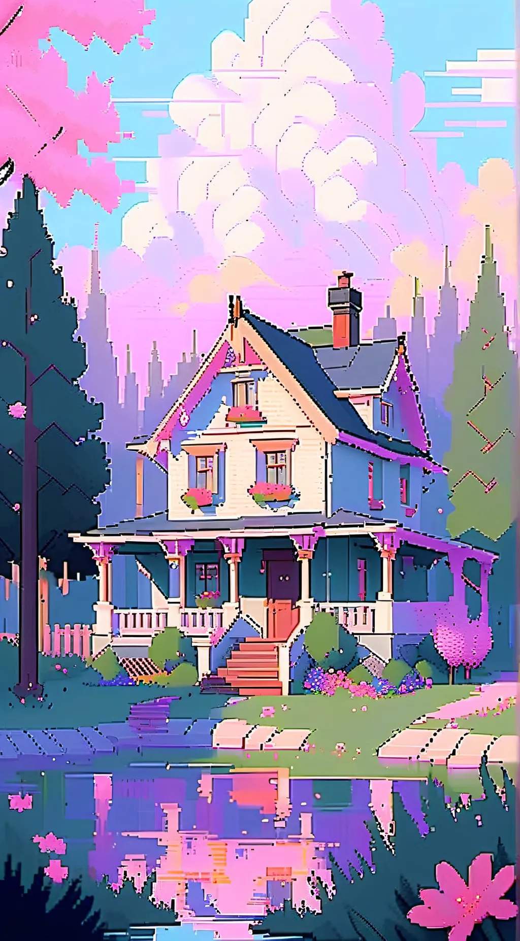 ai character: smiling critter  background