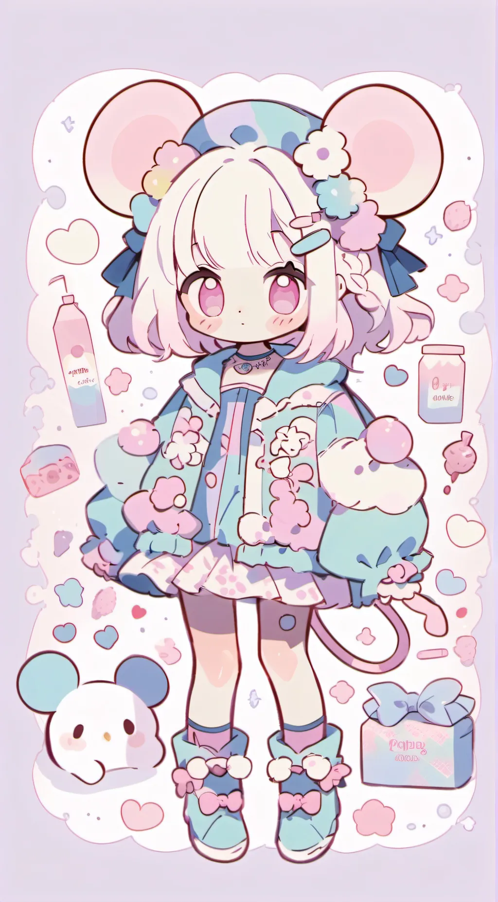 ai character: bluey background