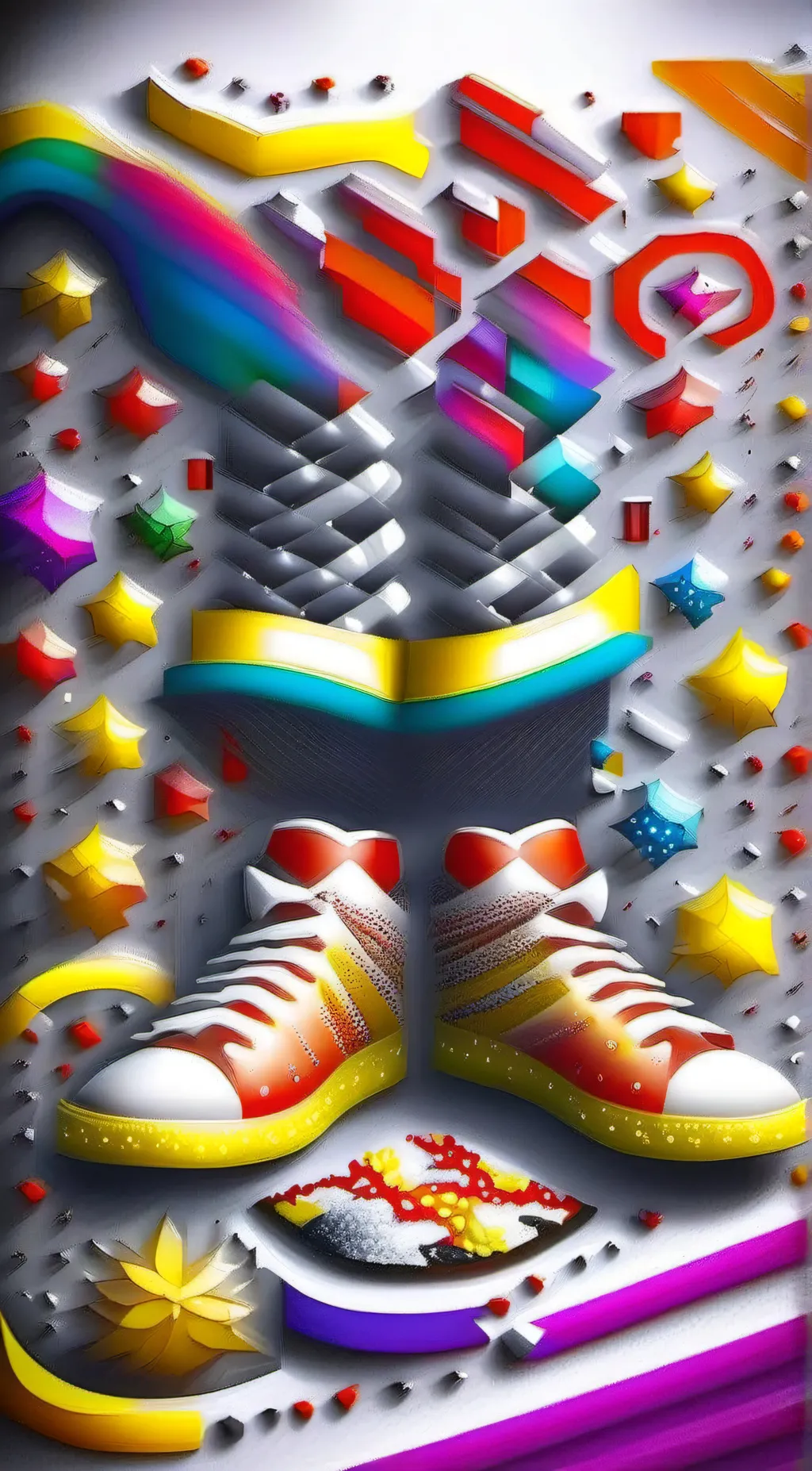 ai character:  Christmas shoes background