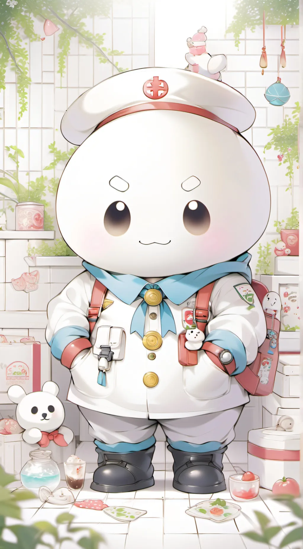 ai character: stay puft background