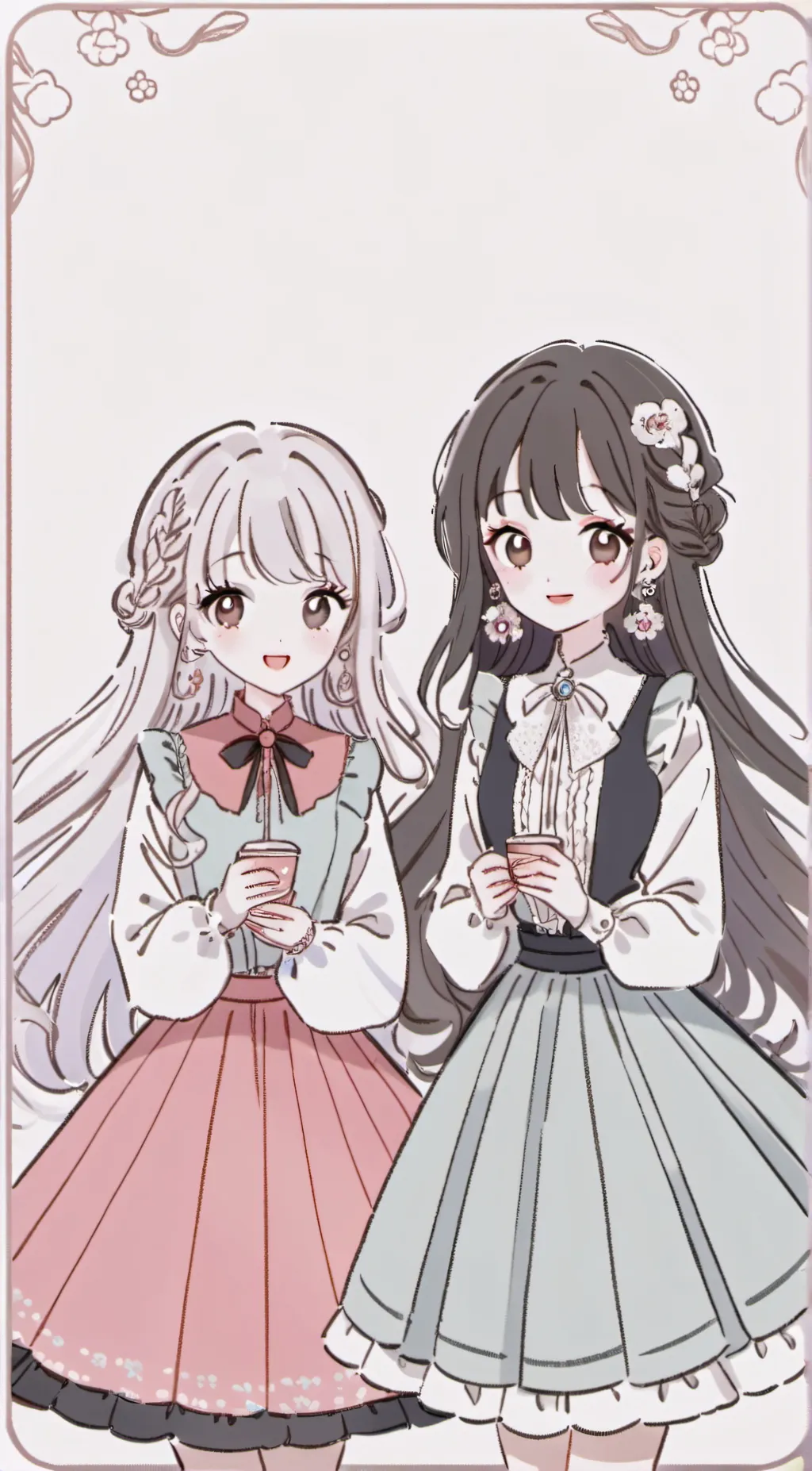 ai character: Lily and kily  background