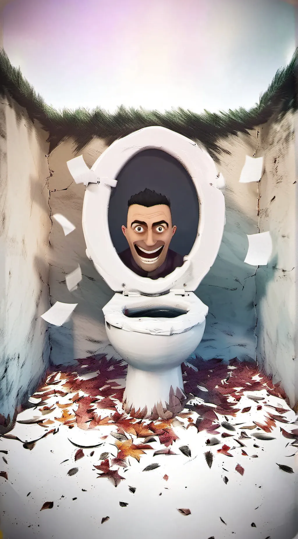 ai character: Skibidi toilet  background