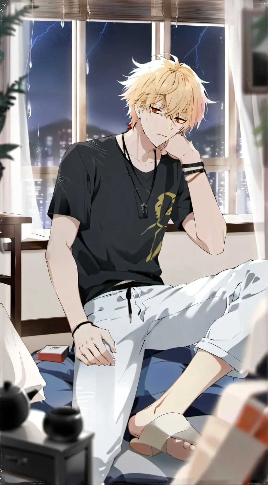 ai character: Depressed Bakugo background