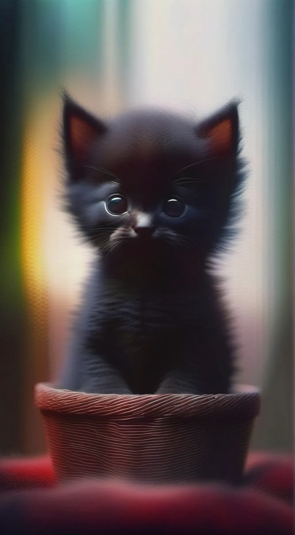 ai character: kitten  background