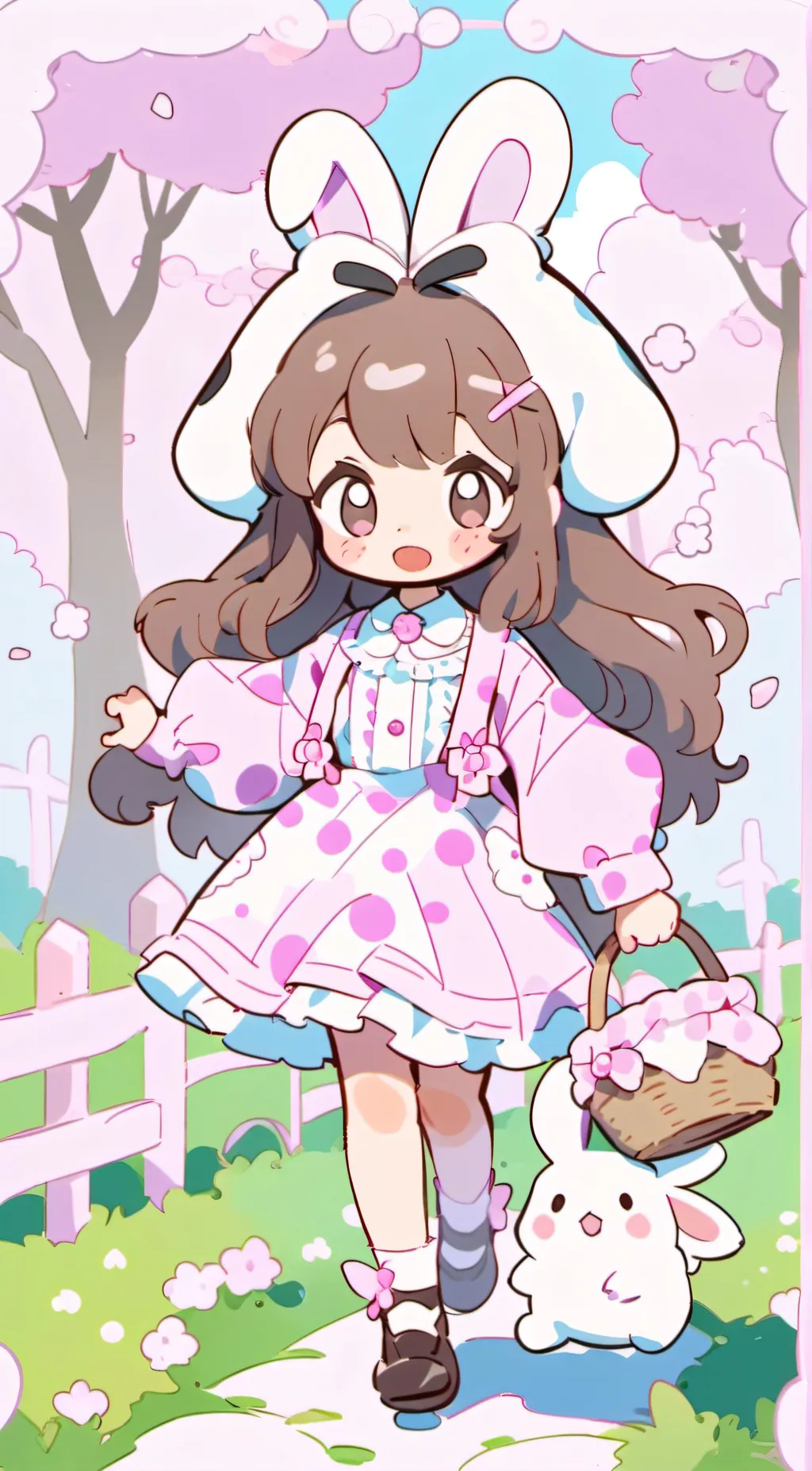 ai character: Lucy (Easter) background