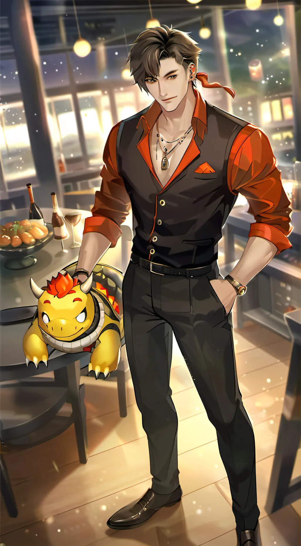 ai character: Bowser  background