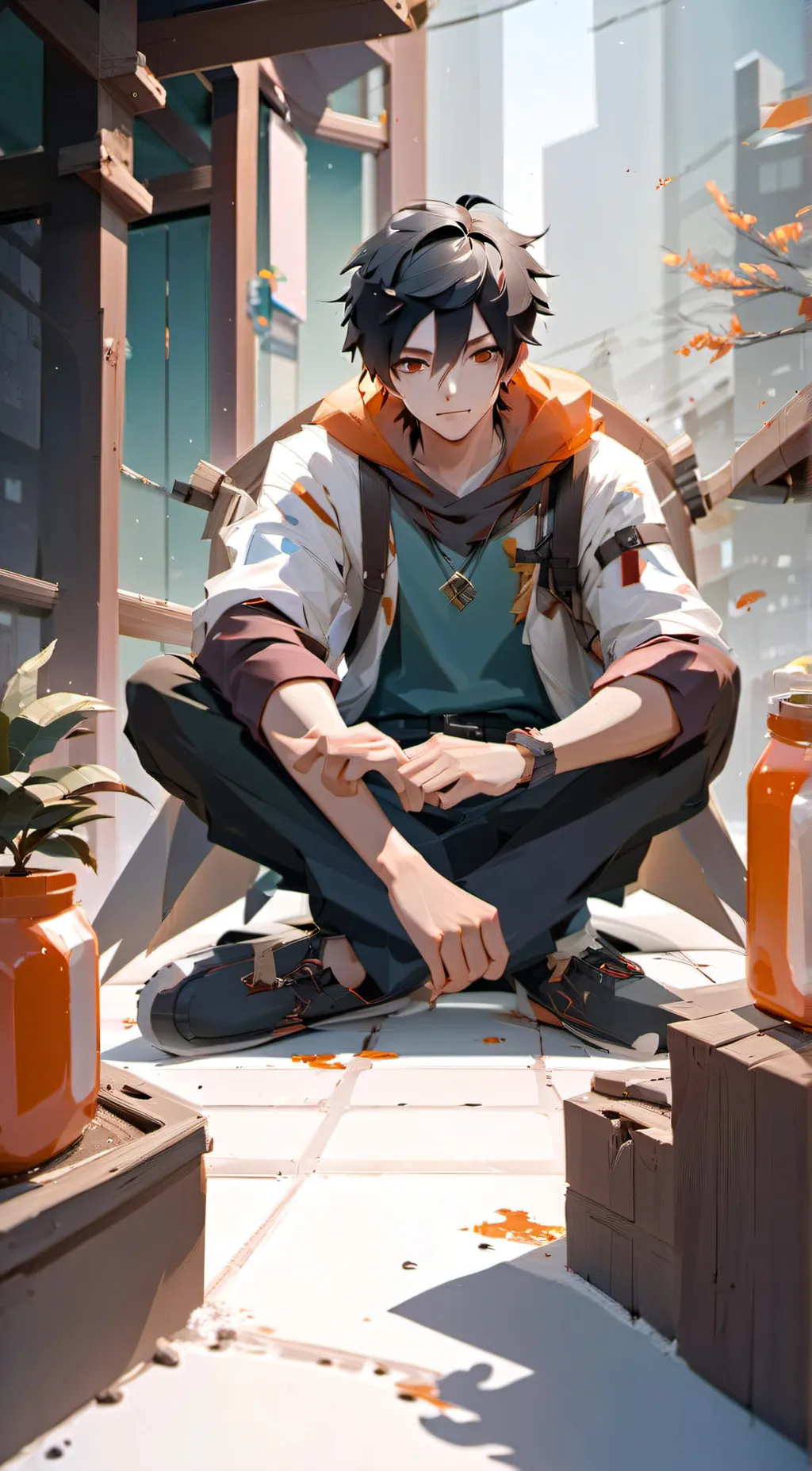 ai character: Leon background