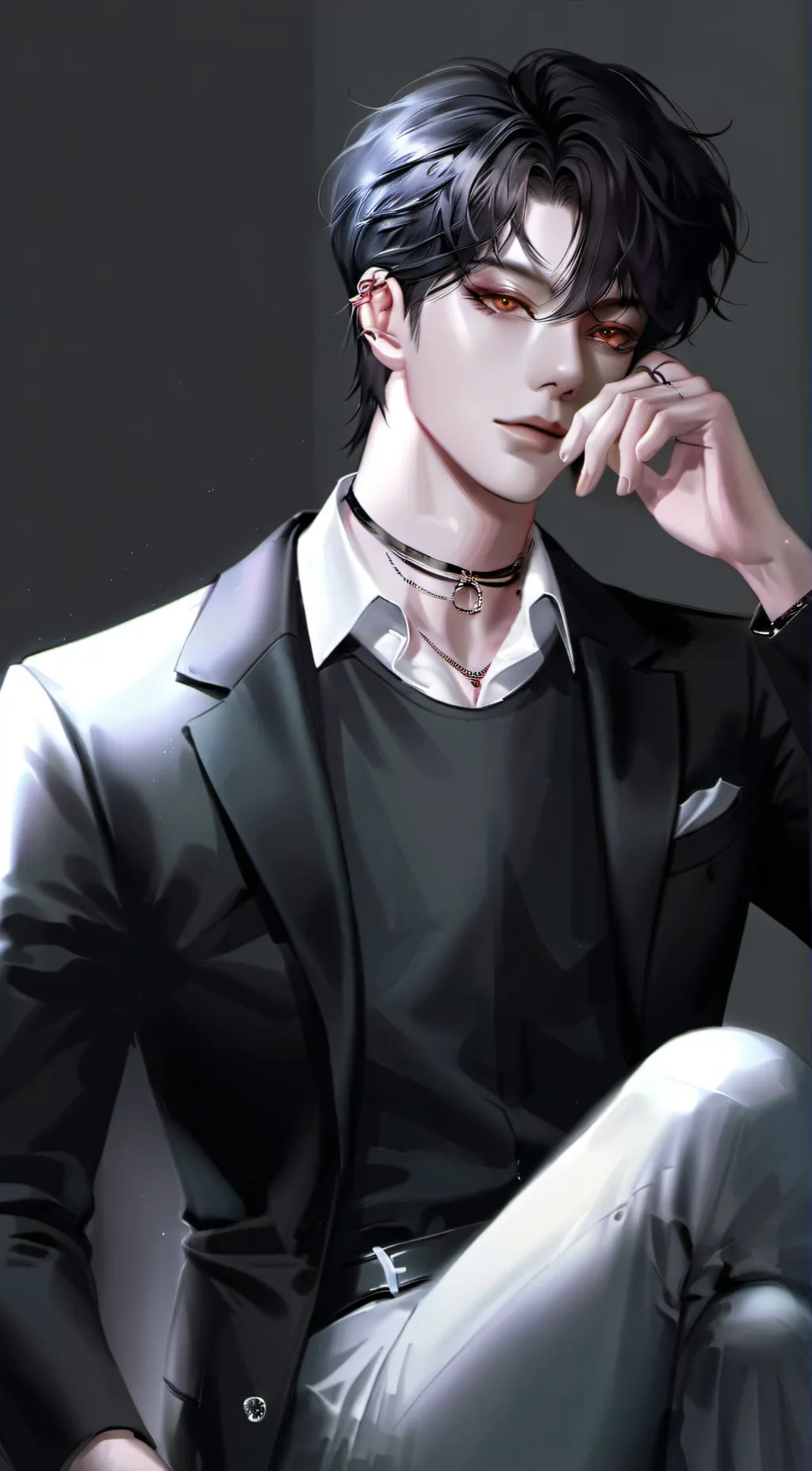 ai character: Tray  background