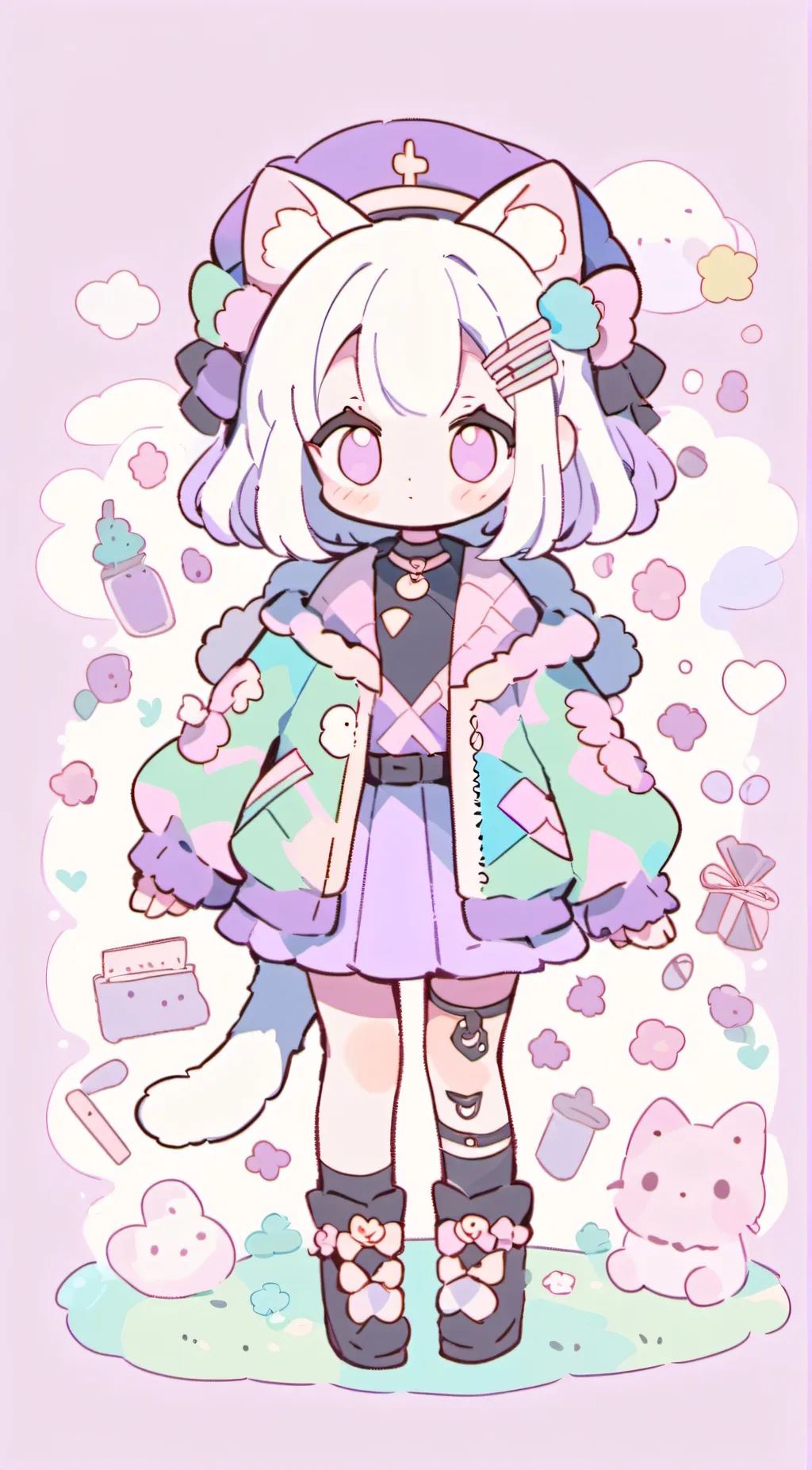 ai character: catnap girl background