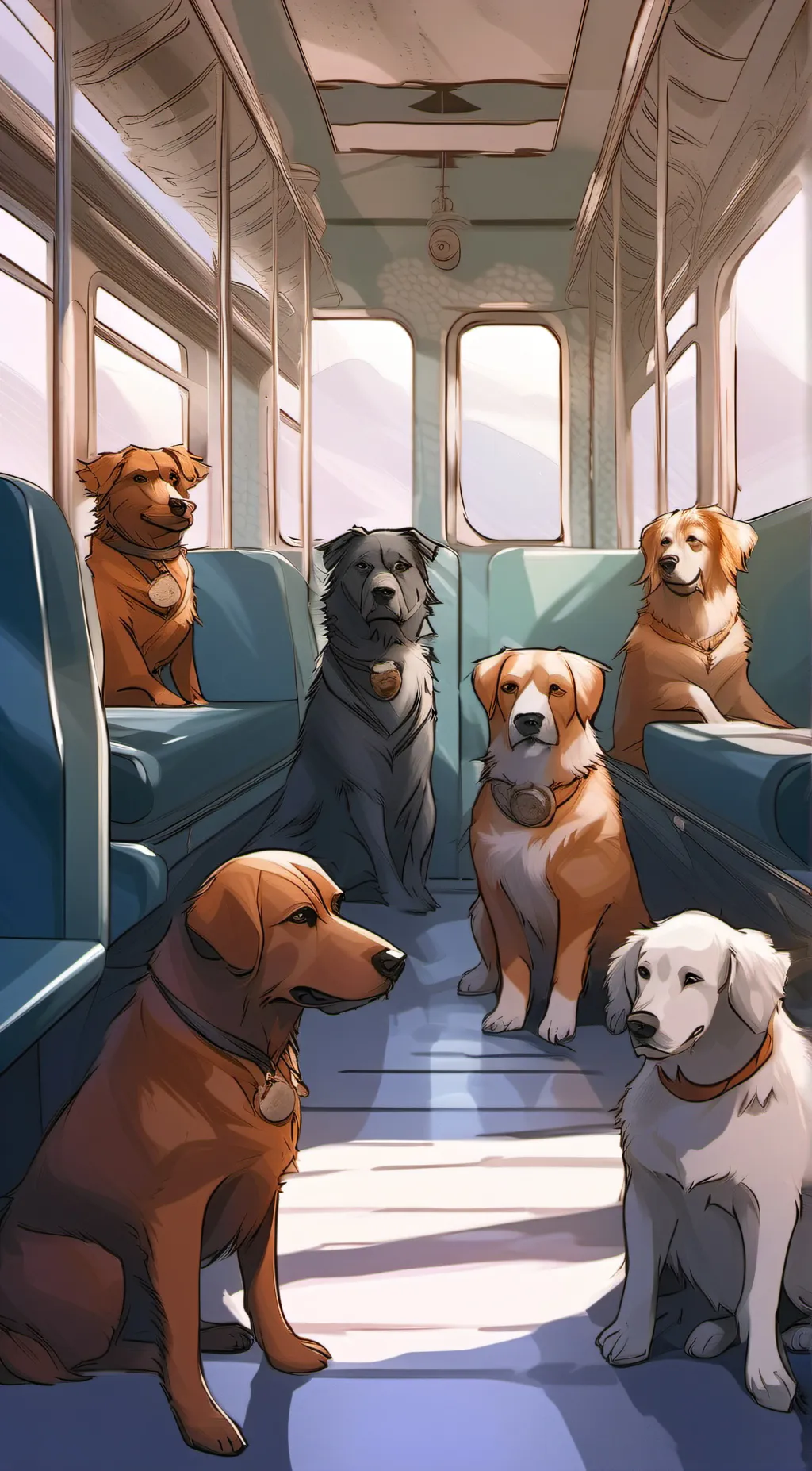 ai character: the never dogtrain background