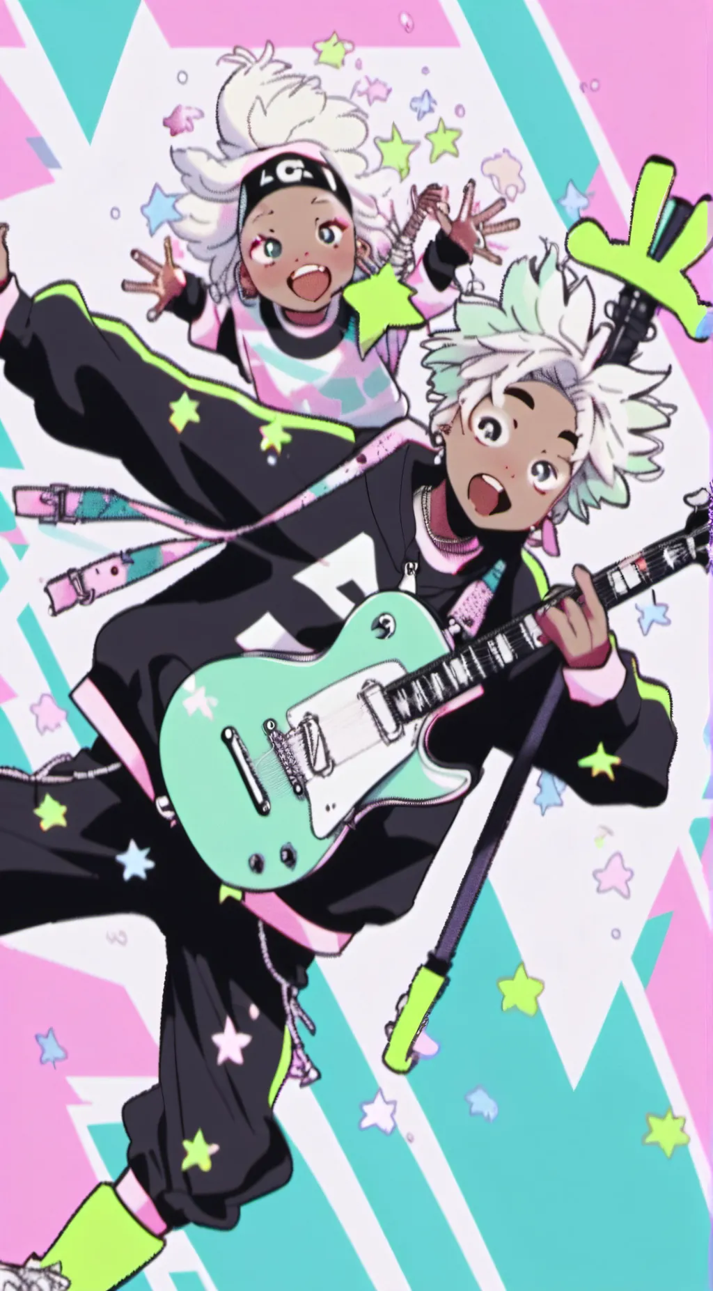 ai character:   fin  and lilly background