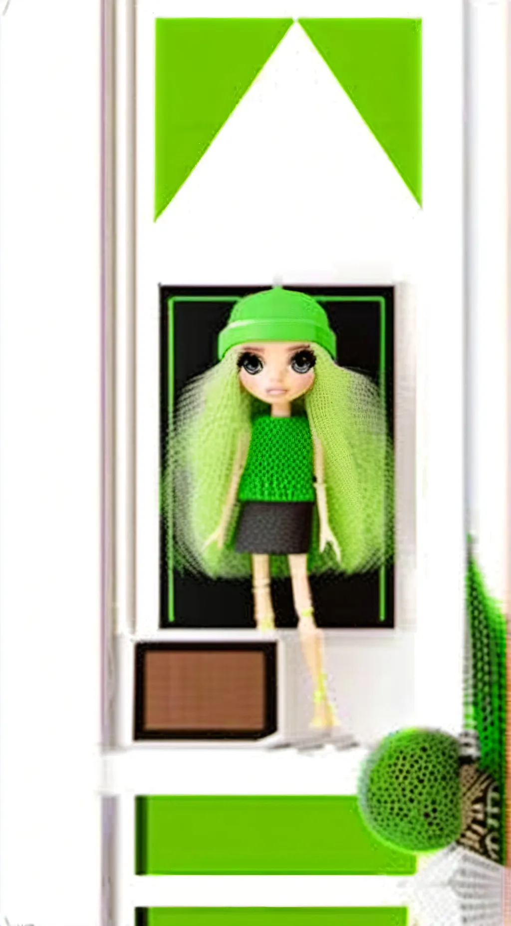 ai character: Green background