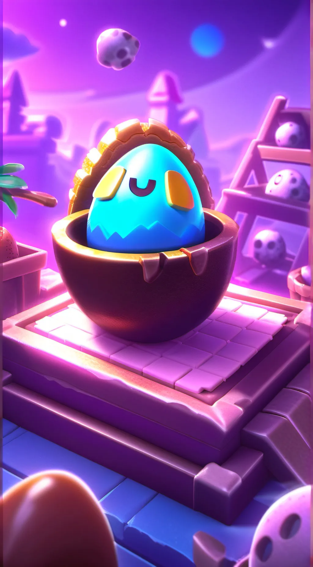 ai character: Easter egg background