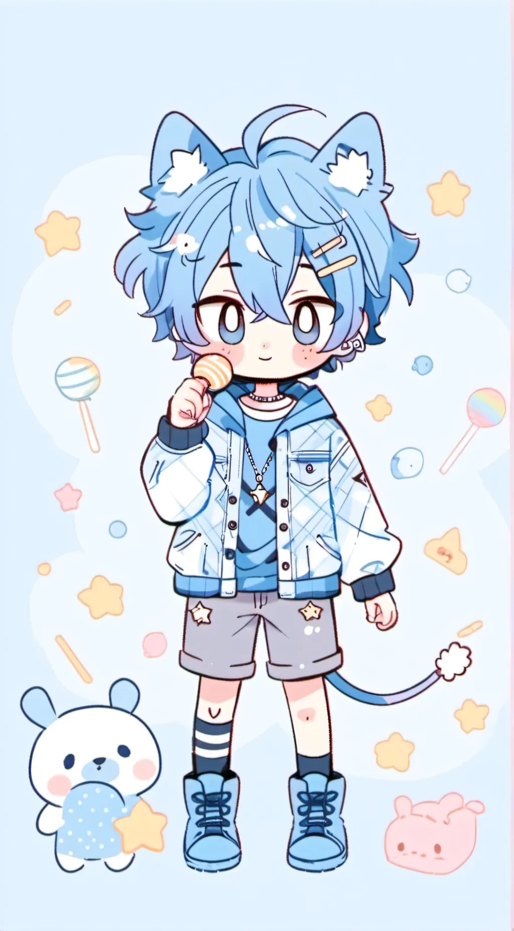 ai character: Kawaii Senpai  background