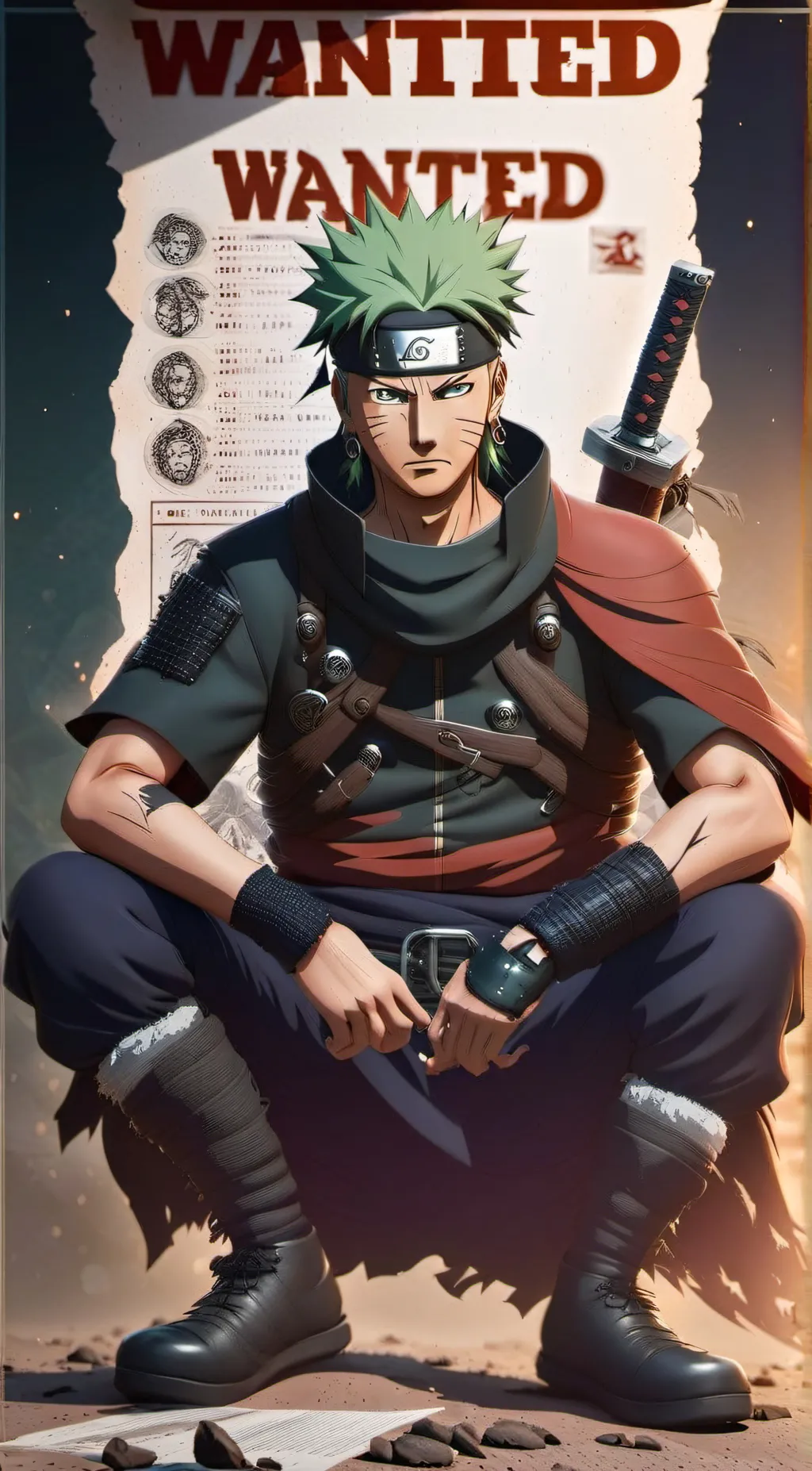 ai character: zoro background