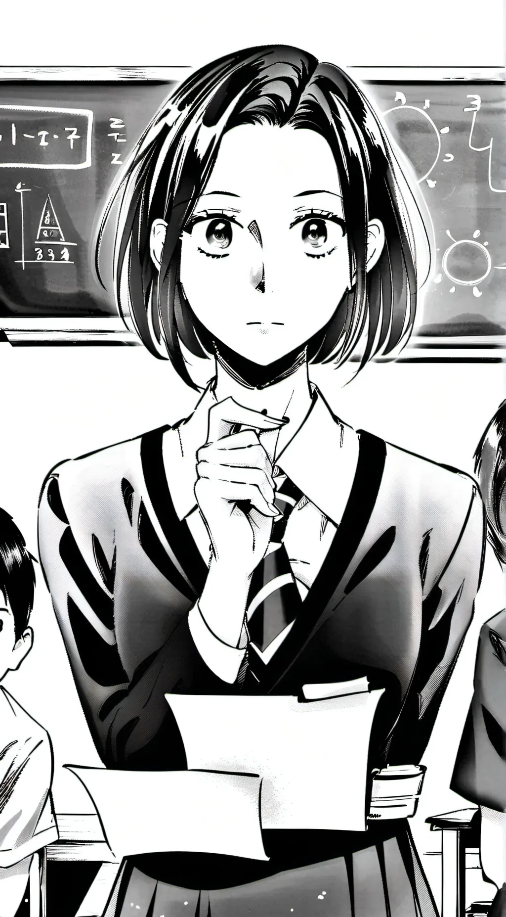 ai character: Miss circle  background