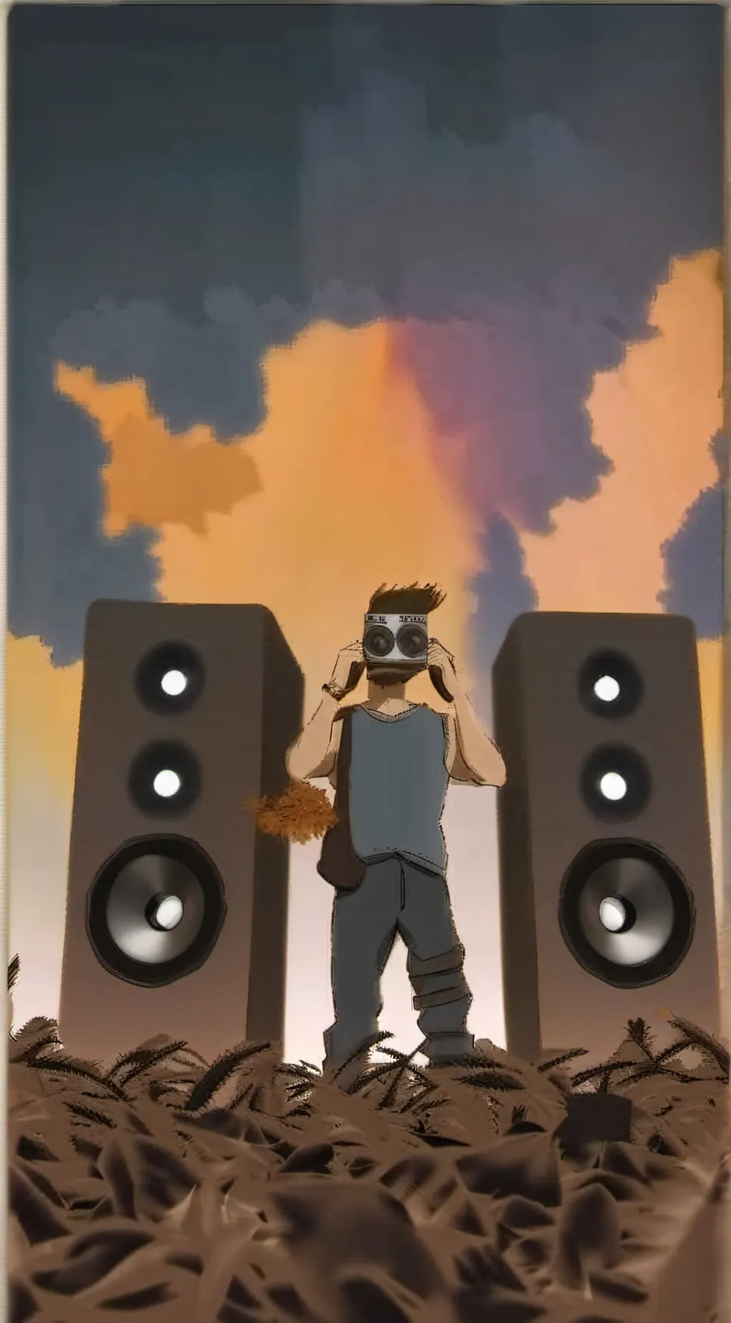 ai character: SpeakerMan background