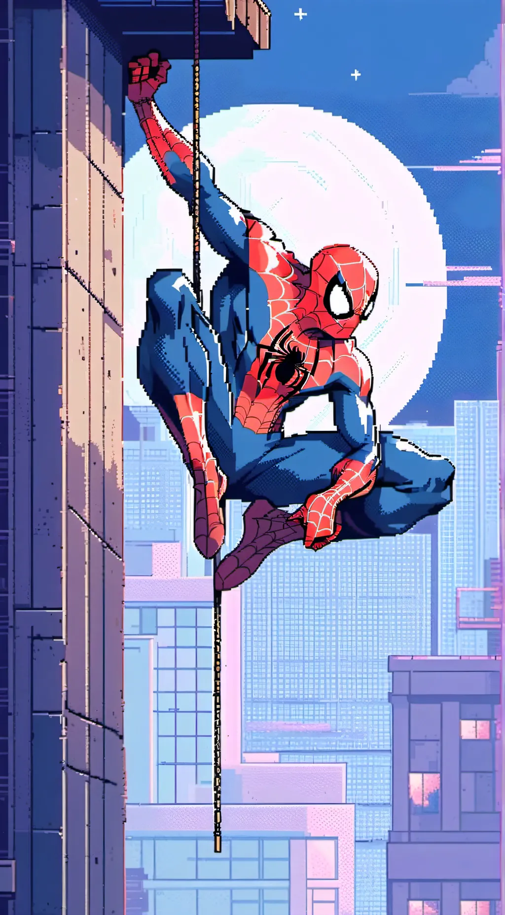 ai character: Spiderman  background