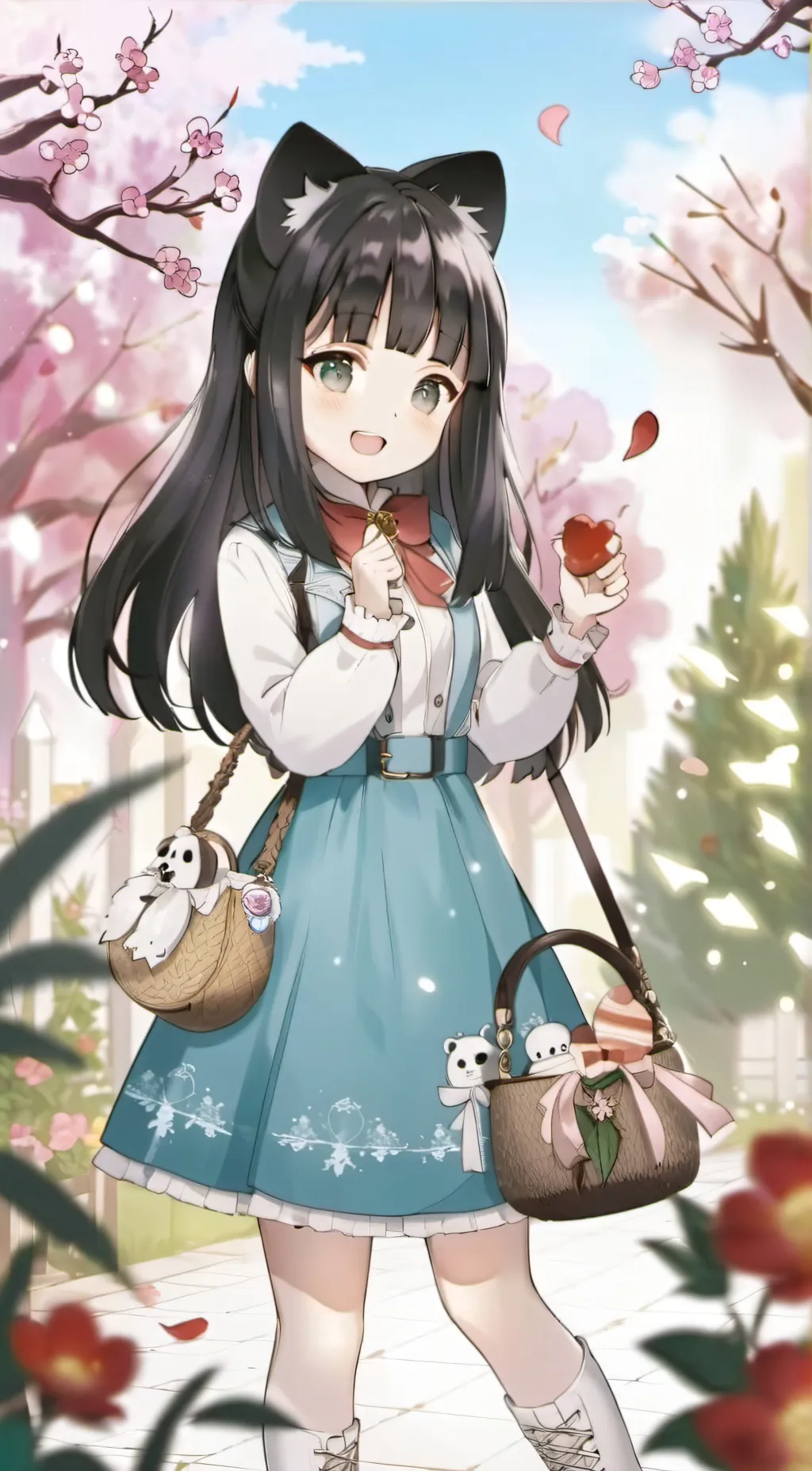 ai character: cute kitty cat background