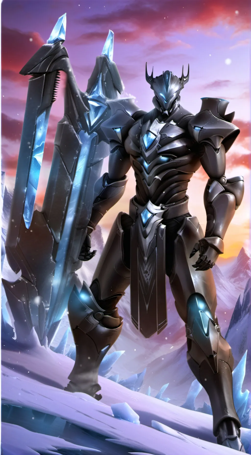ai character: ice titan background