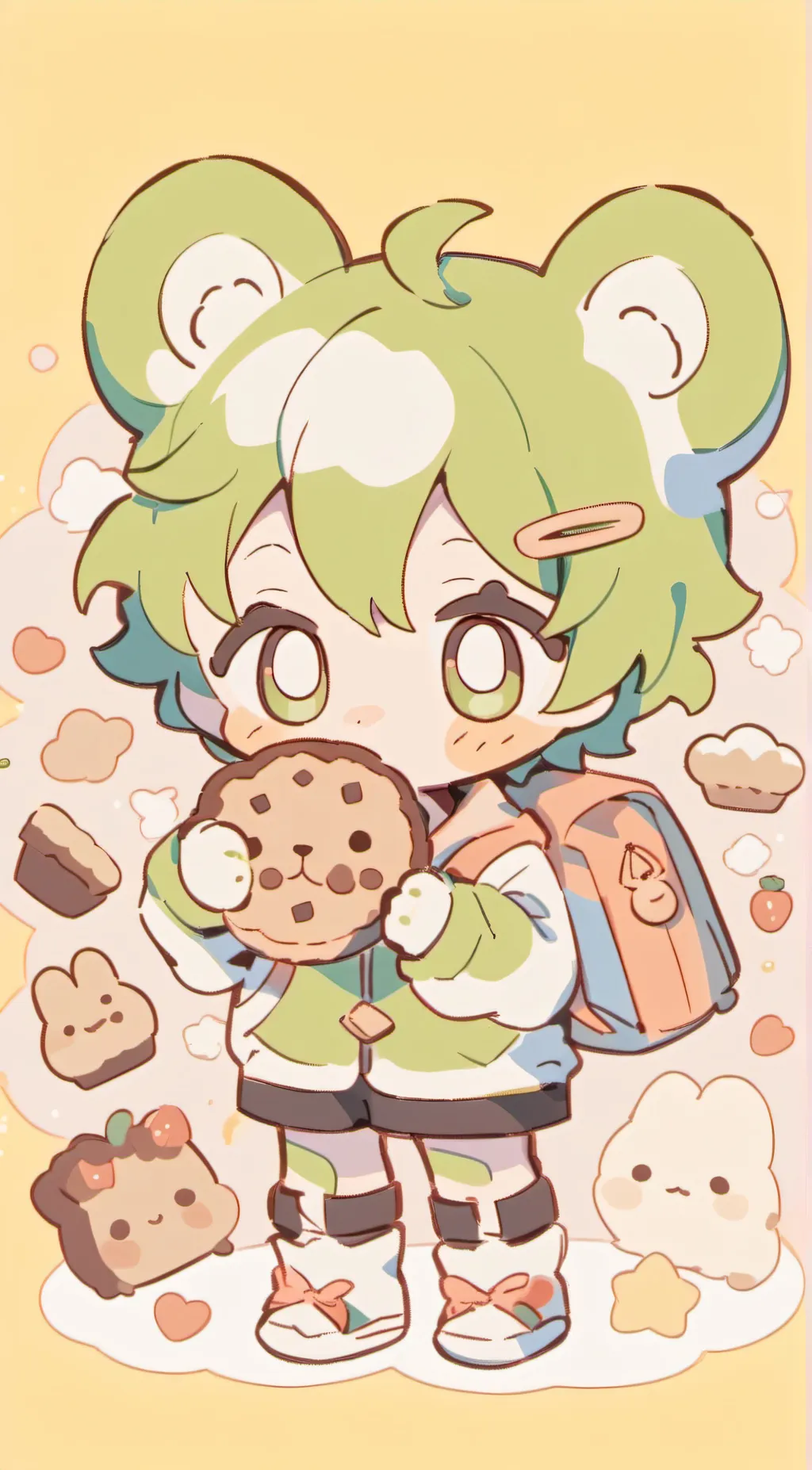 ai character: Greeny background