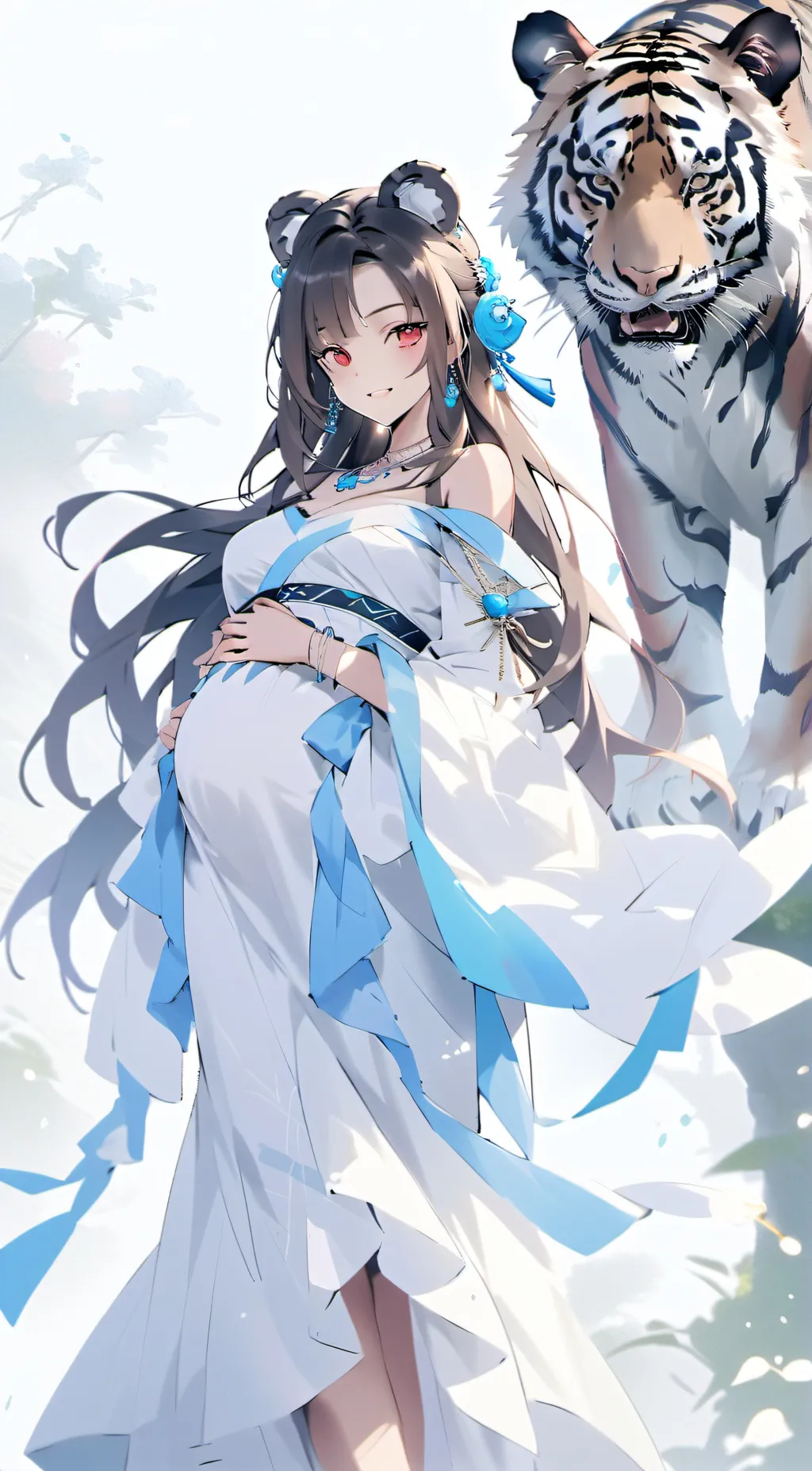 ai character: Pregnant Froya  background