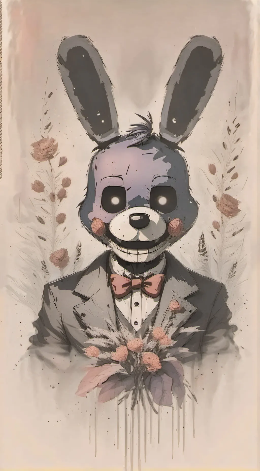 ai character: shadow Bonnie  background