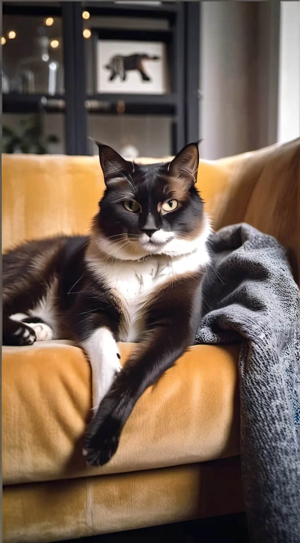 ai character: A cat  background