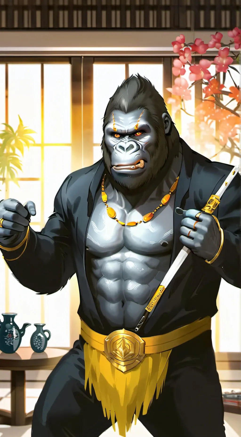 ai character: Gorilla tag monke background