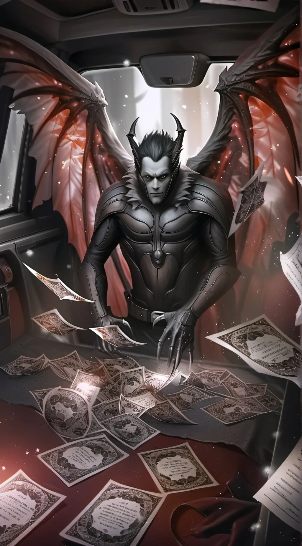 ai character: satan background