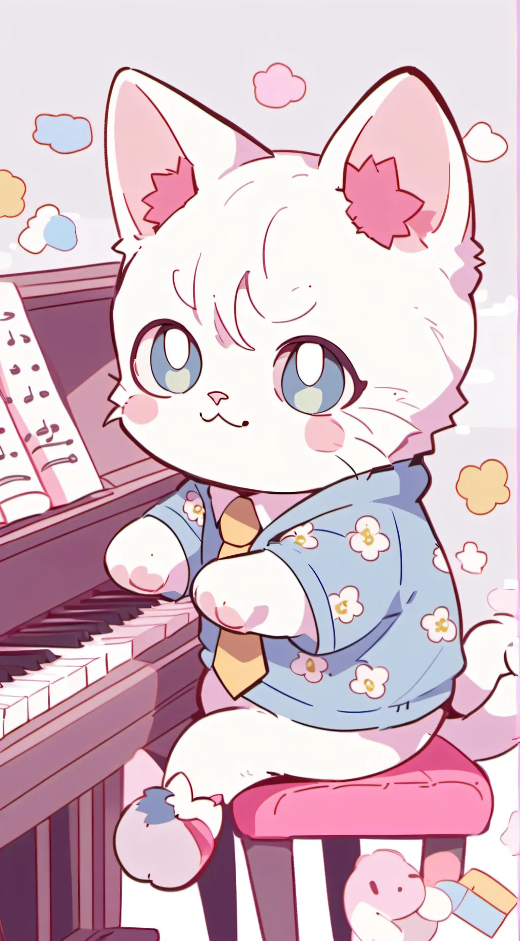 ai character: keyboard cat  background