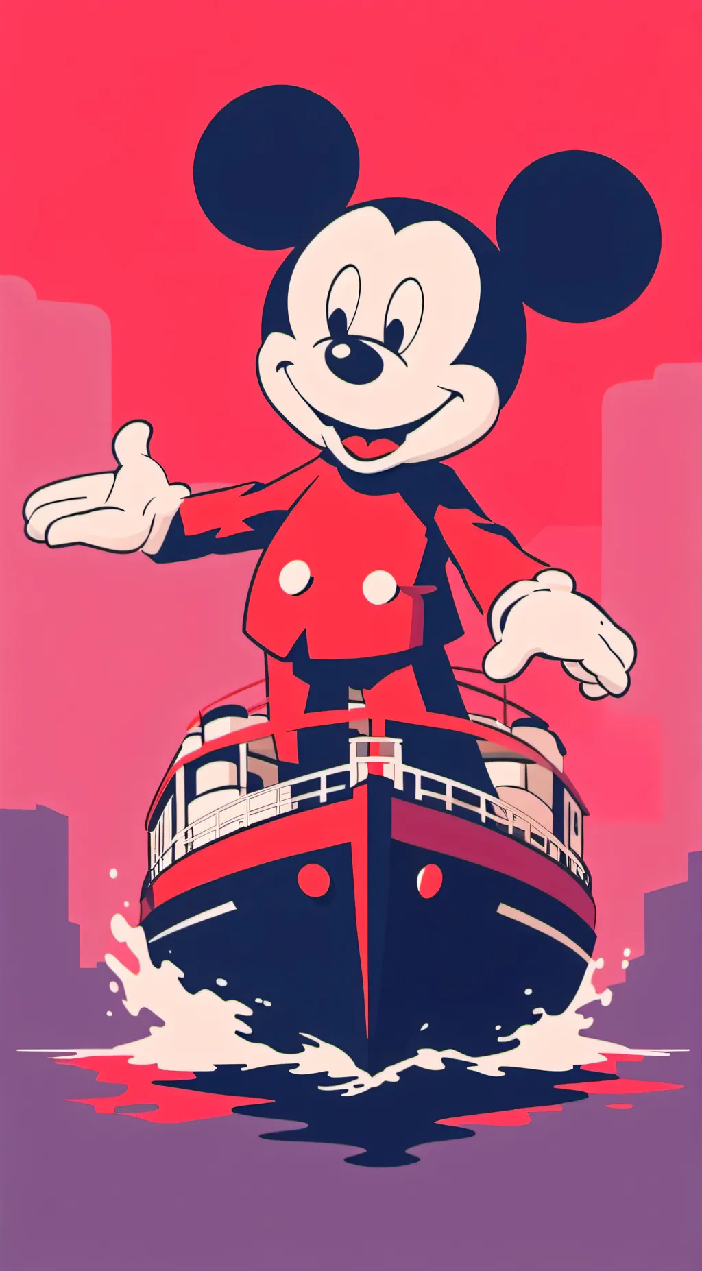 ai character: steam boat willie background