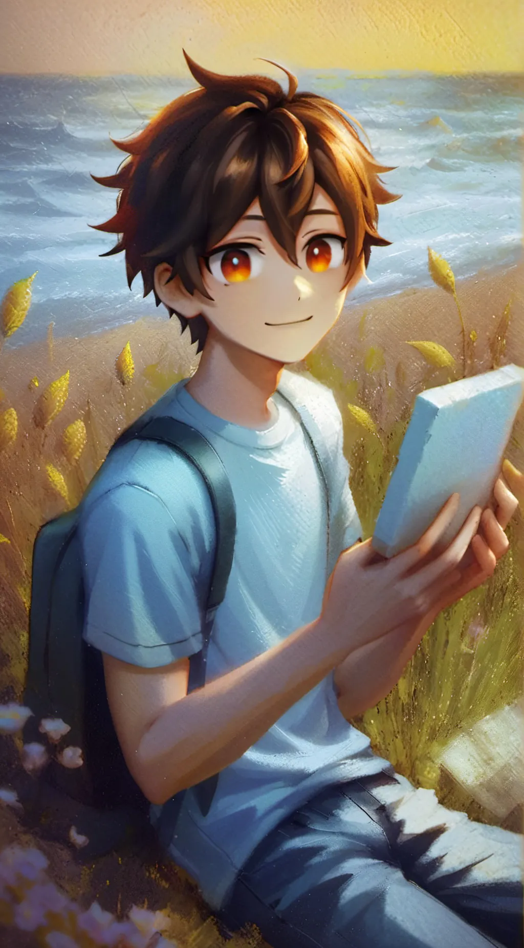 ai character: glitch YouTube background