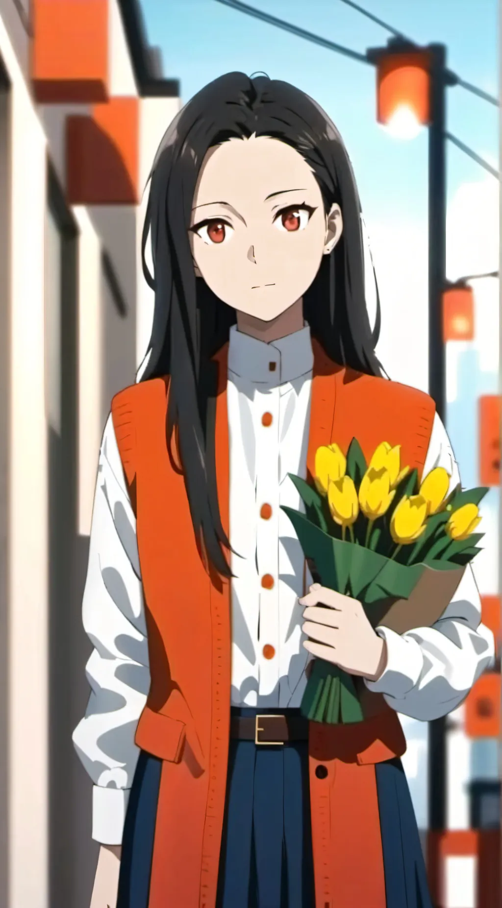 ai character: Momo Yaoyoruzo background