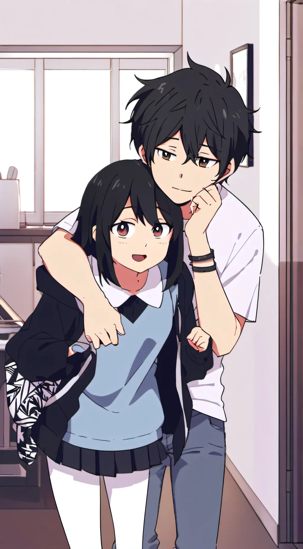 ai character: Ashley and Andrew  background